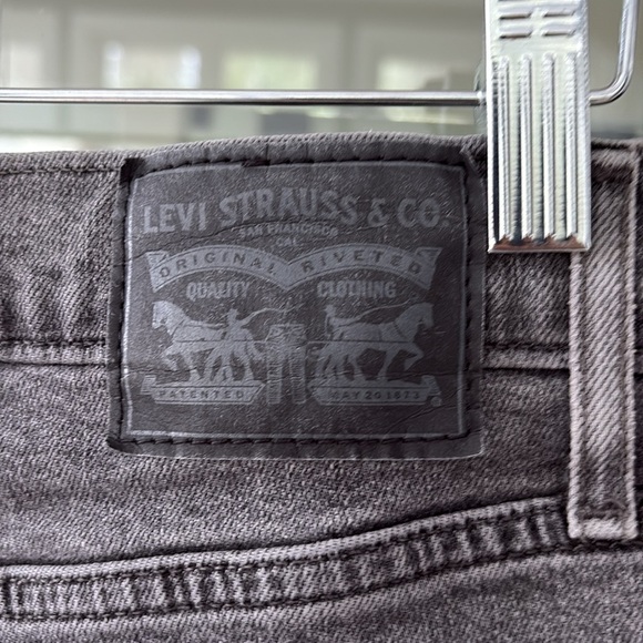 Levi's Mile High Cropped Wide Leg Exposed Button Fly Jeans Faded Black Size 30 - Picture 7 of 12